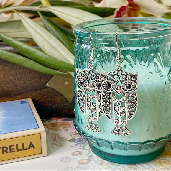 3/$15 Boho Vintage Owl Vibes Dangle Earrings - Picture 5 of 5